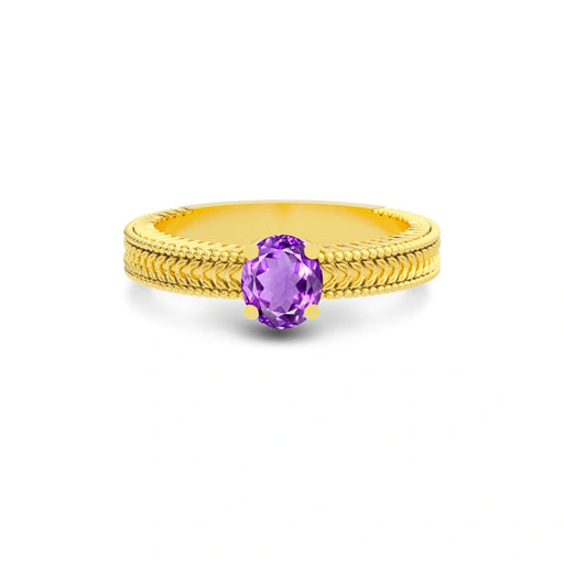Amethyst Gold Ring R3