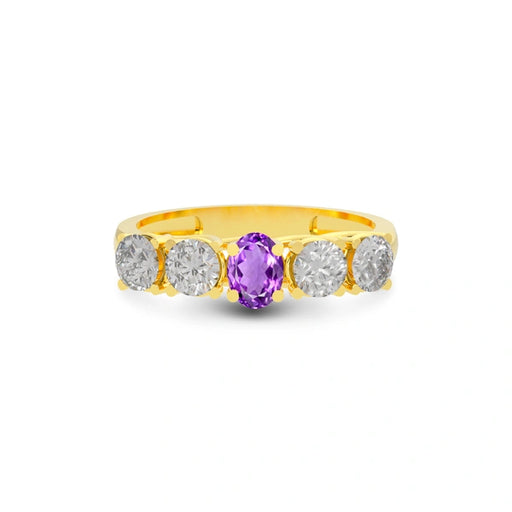 Amethyst Gold Ring R10