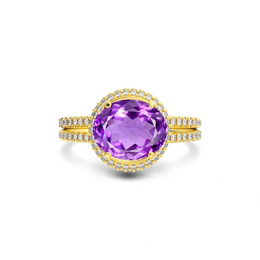 Amethyst Gold Ring R11