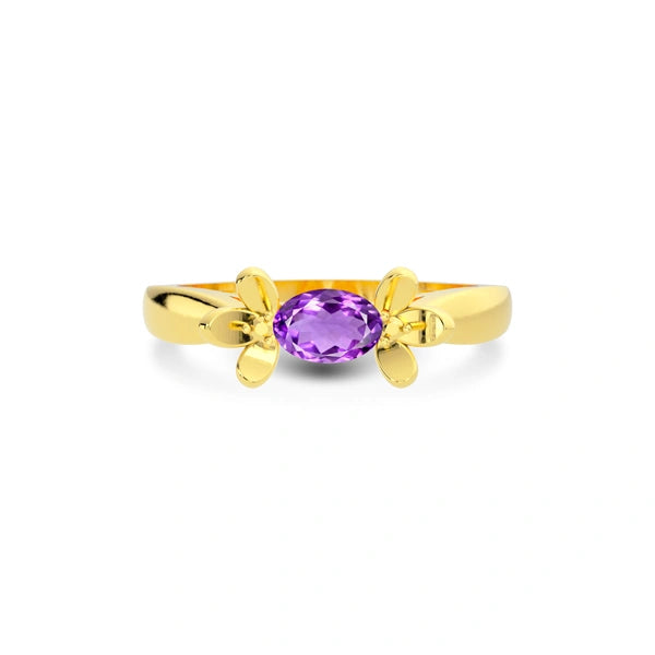 Amethyst Gold Ring R12