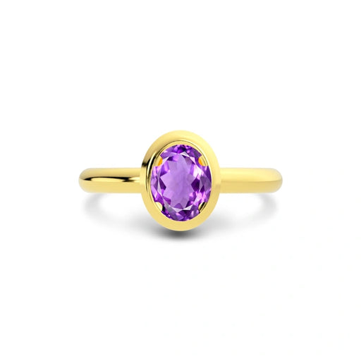 Amethyst Gold Ring R14