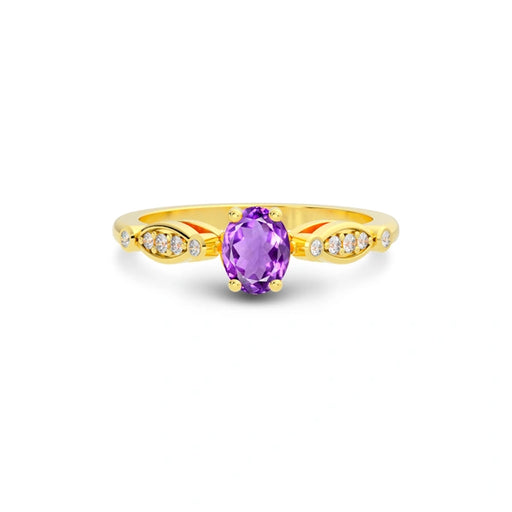 Amethyst Gold Ring R15