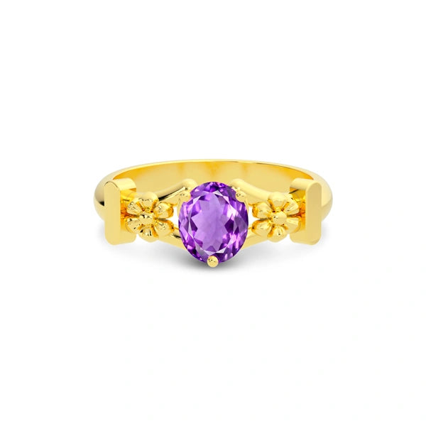 Amethyst Gold Ring R18