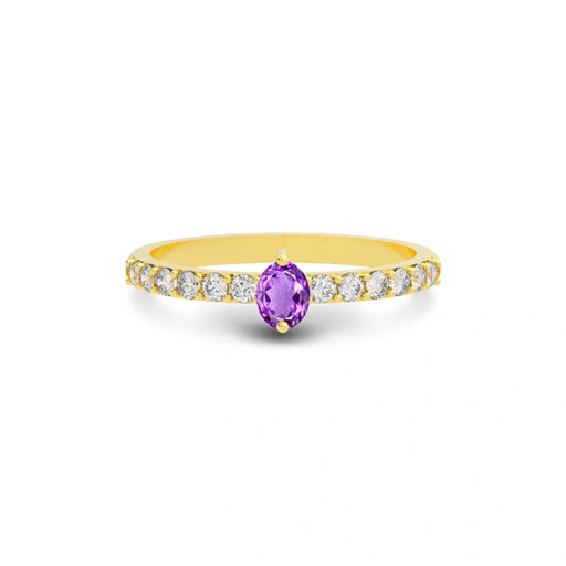 Amethyst Gold Ring R20