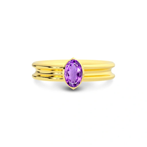 Amethyst Gold Ring R24