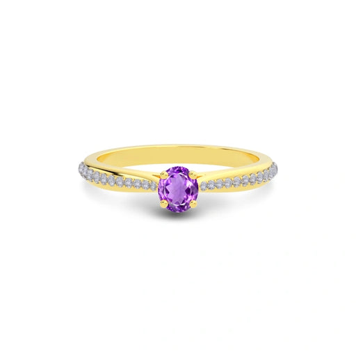 Amethyst Gold Ring R25