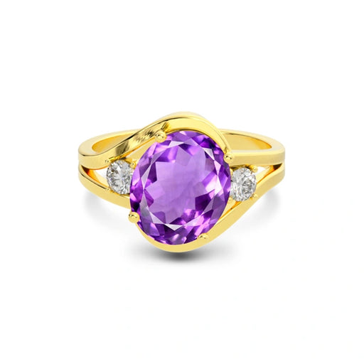 Amethyst Gold Ring R26