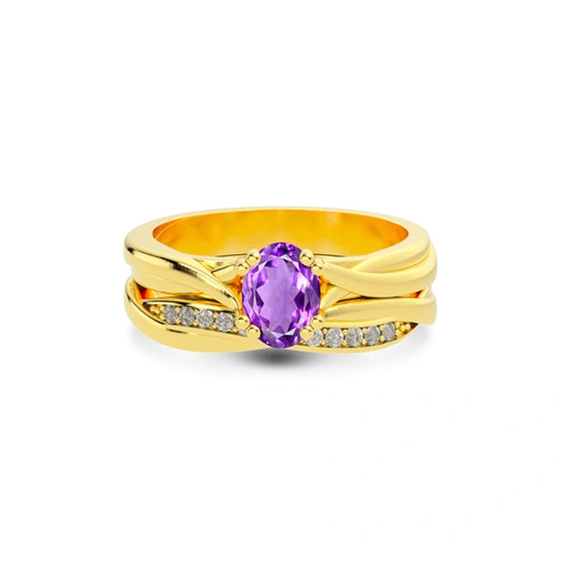Amethyst Gold Ring R27