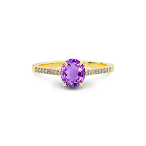 Amethyst Gold Ring R28