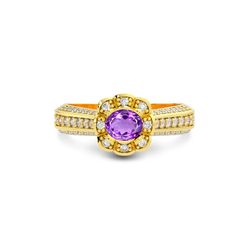 Amethyst Gold Ring R30