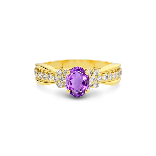 Amethyst Gold Ring R31