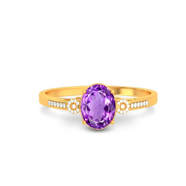 Amethyst Gold Ring R37