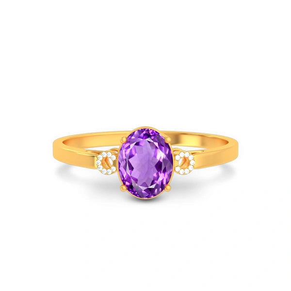 Amethyst Gold Ring R38
