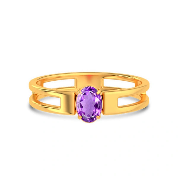 Amethyst Gold Ring R45
