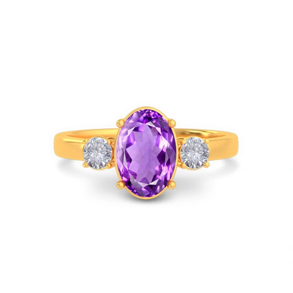 Amethyst Gold Ring R51