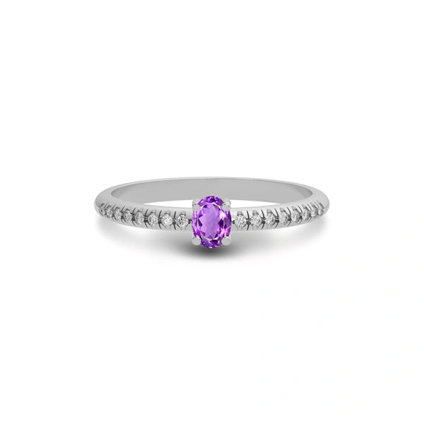Amethyst Sterling Silver Ring R4