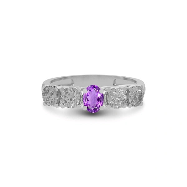 Amethyst Sterling Silver Ring R10