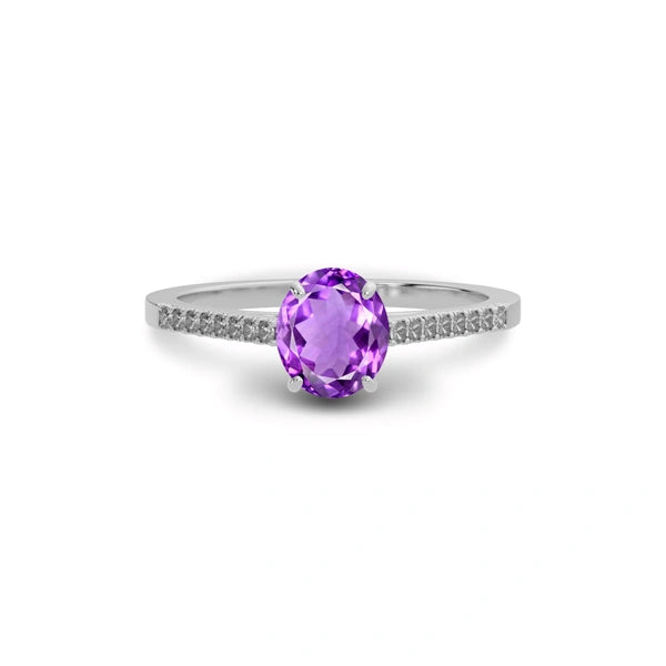 Amethyst Sterling Silver Ring R28