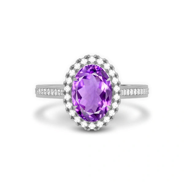 Amethyst Sterling Silver Ring R40