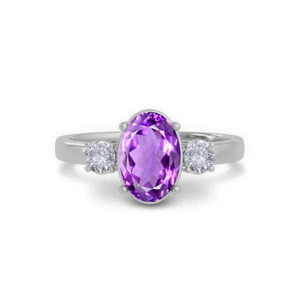 Amethyst Sterling Silver Ring R51