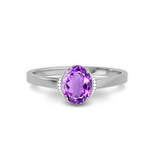 Amethyst Sterling Silver Ring R54