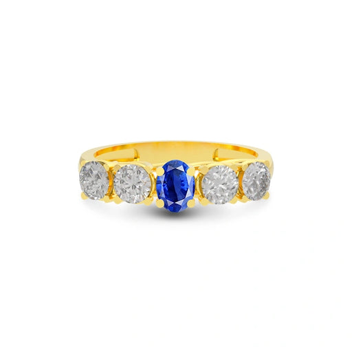 Blue Sapphire Gold Ring R10