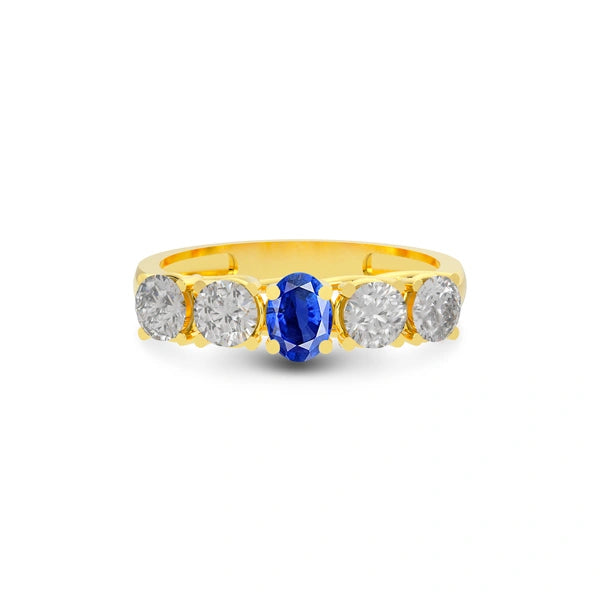 Blue Sapphire Gold Ring R10