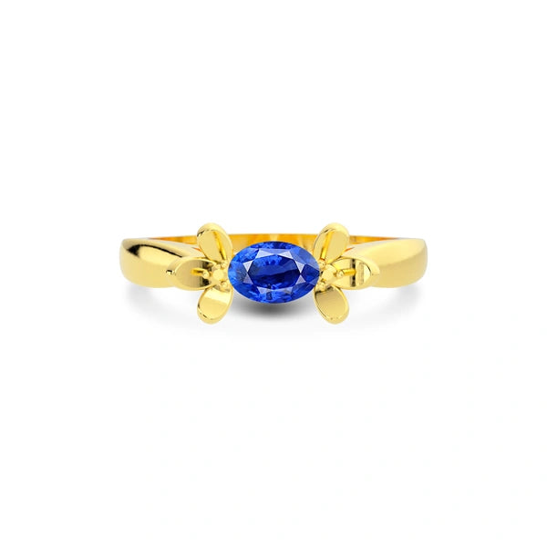 Blue Sapphire Gold Ring R12