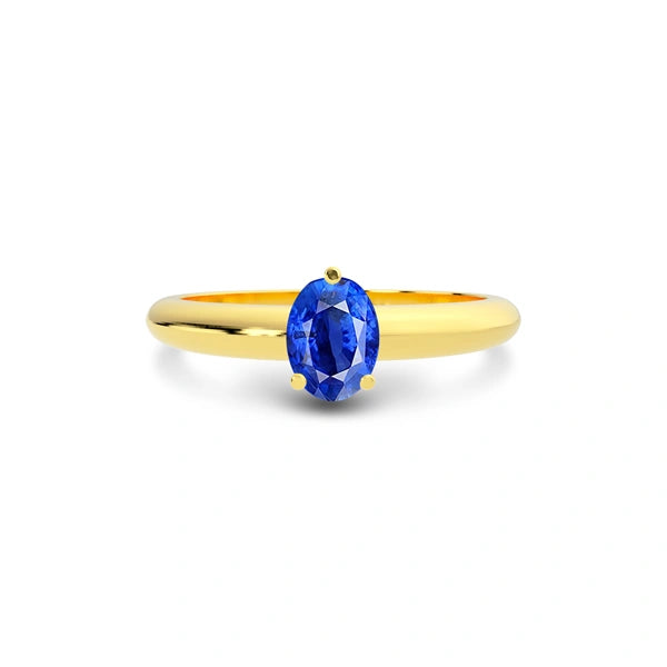 Blue Sapphire Gold Ring R13