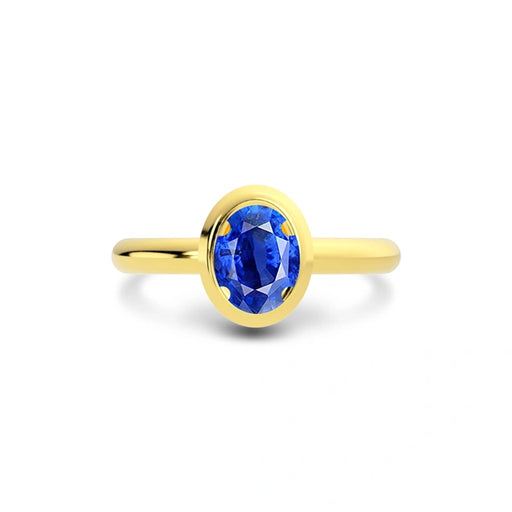 Blue Sapphire Gold Ring R14