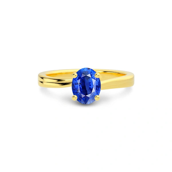 Blue Sapphire Gold Ring R16