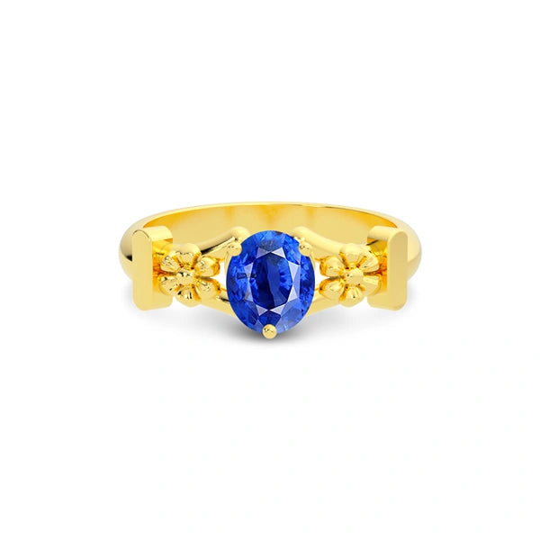 Blue Sapphire Gold Ring R18