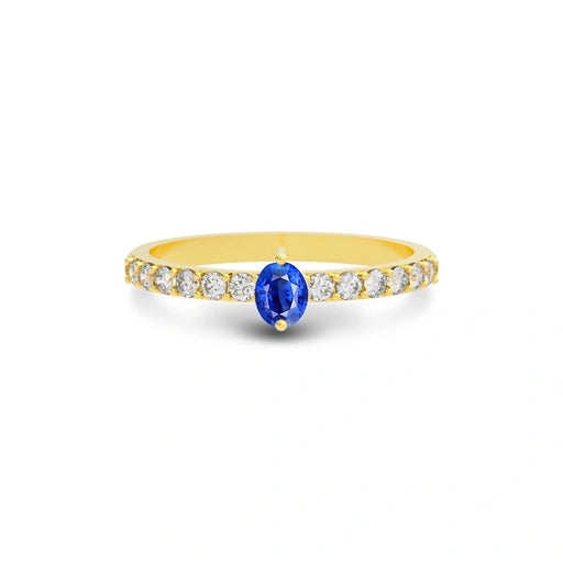 Blue Sapphire Gold Ring R20