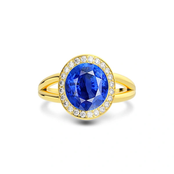 Blue Sapphire Gold Ring R21