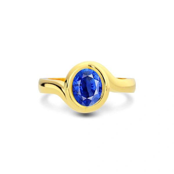 Blue Sapphire Gold Ring R22