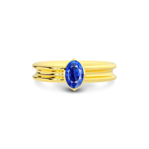 Blue Sapphire Gold Ring R24