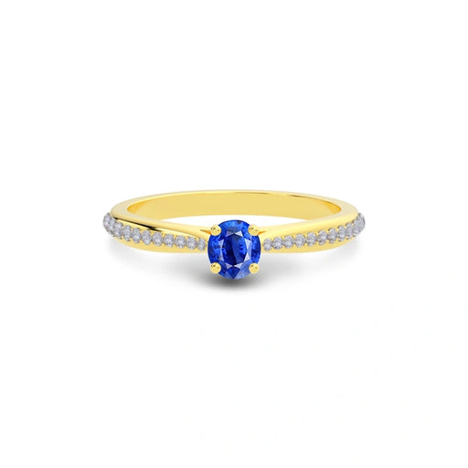 Blue Sapphire Gold Ring R25