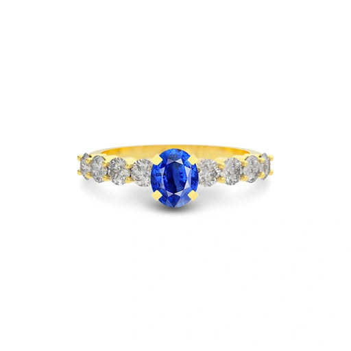Blue Sapphire Gold Ring R29