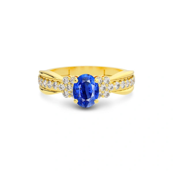 Blue Sapphire Gold Ring R31