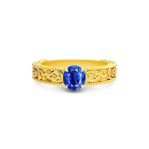 Blue Sapphire Gold Ring R33