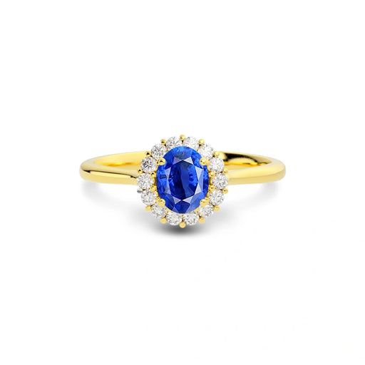 Blue Sapphire Gold Ring R35