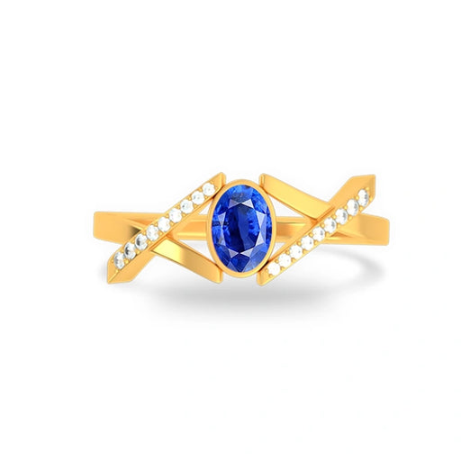 Blue Sapphire Gold Ring R36