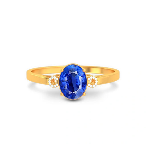 Blue Sapphire Gold Ring R38