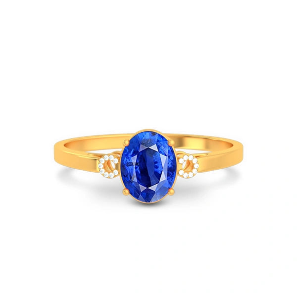 Blue Sapphire Gold Ring R38