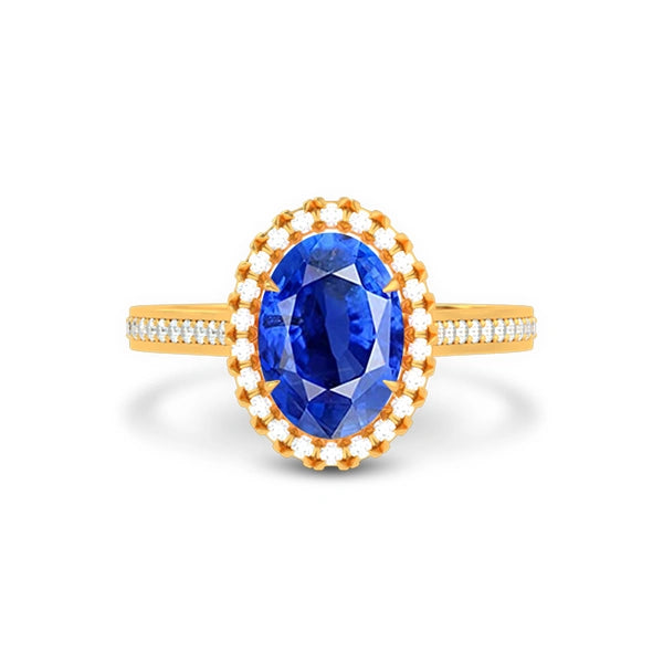 Blue Sapphire Gold Ring R40
