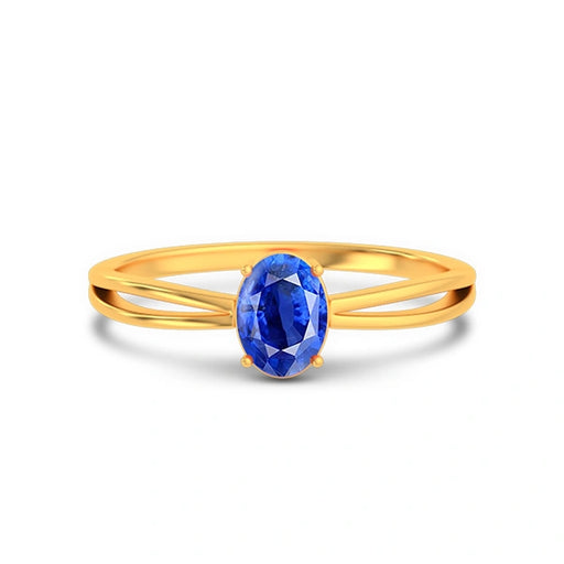 Blue Sapphire Gold Ring R43
