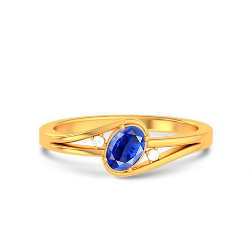 Blue Sapphire Gold Ring R44