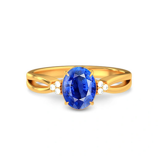 Blue Sapphire Gold Ring R46