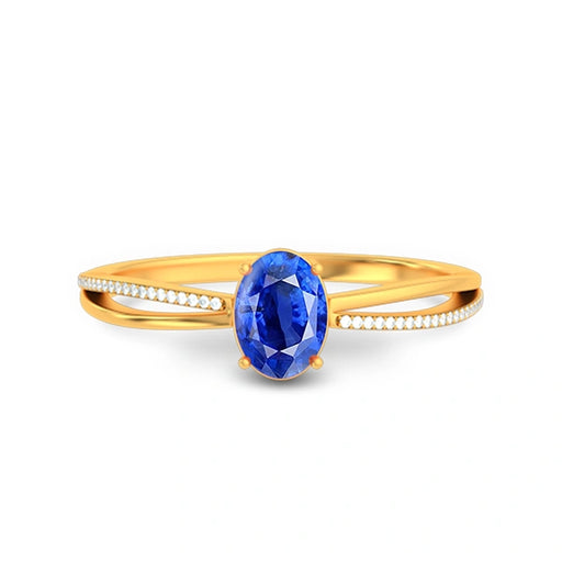 Blue Sapphire Gold Ring R47
