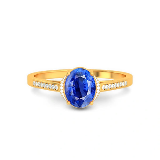 Blue Sapphire Gold Ring R53